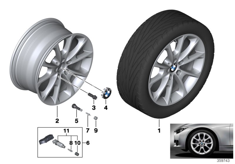 BMW LA wheel, V-spoke 398 - 18''