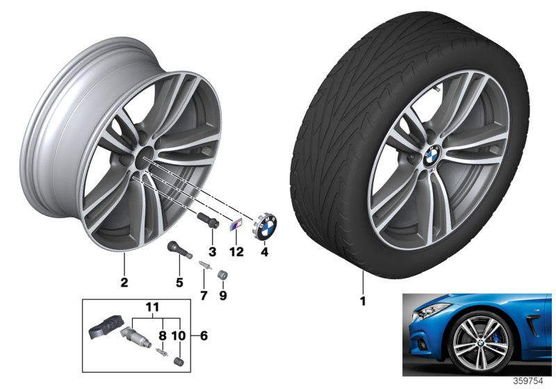 BMW LA wheel, M double spoke 442 - 19''