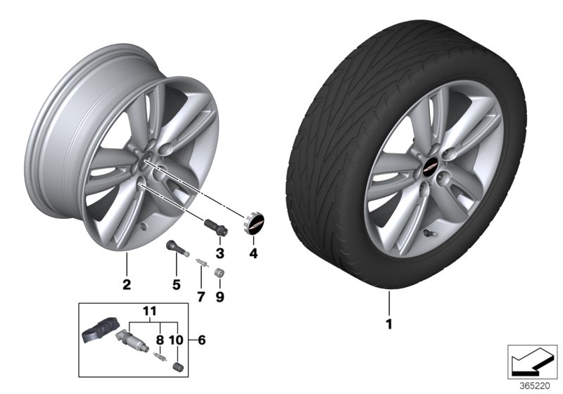 MINI LA wheel Track Spoke 562 - 17''