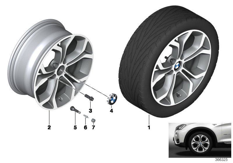 BMW LA wheel Y-spoke 607-18''