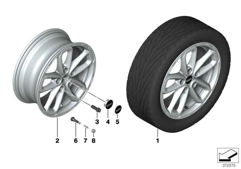 MINI LA wheel 5-Star Triangle Spoke 141