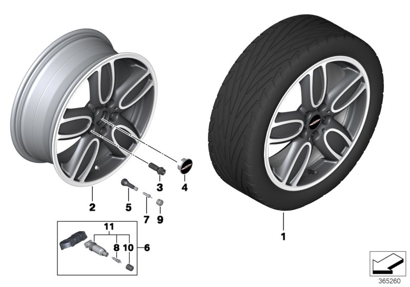 MINI LA wheel Cup spoke 509 - 18''