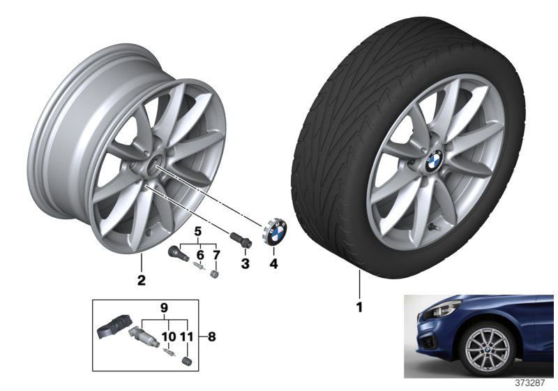 BMW LA wheel V-spoke 471 - 16''