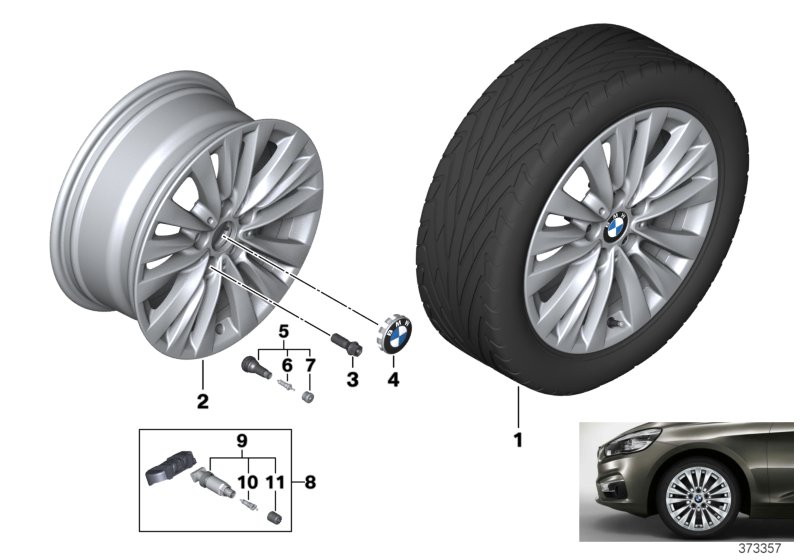 BMW LA wheel, multi-spoke 475 - 16''