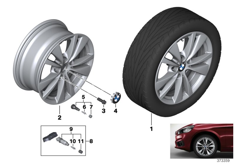 BMW LA wheel, double spoke 476 - 16''
