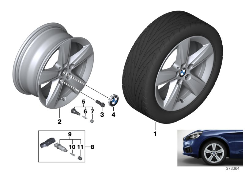 BMW LA wheel, star spoke 478 - 17''