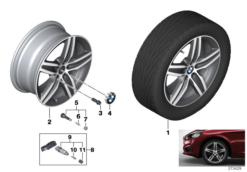 BMW LA wheel, star spoke 379 - 17''