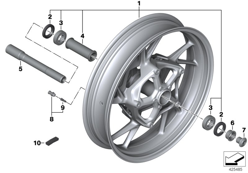Cast rim, front