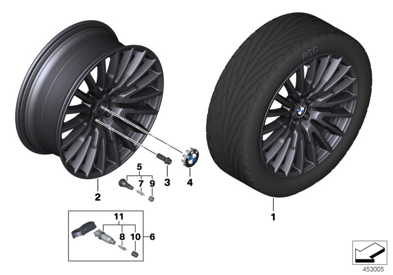 BMW LA wheel multi-spoke 629 - 21''