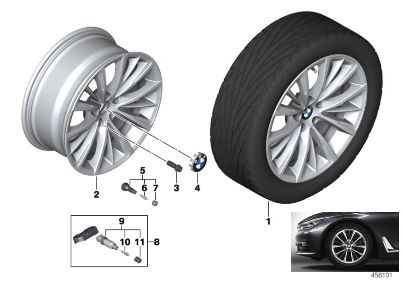 BMW LA wheel W-spoke 643 - 18''