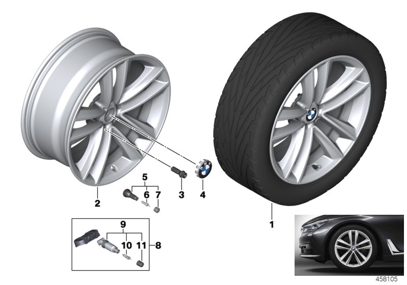 BMW LA wheel double spoke 630 - 19''