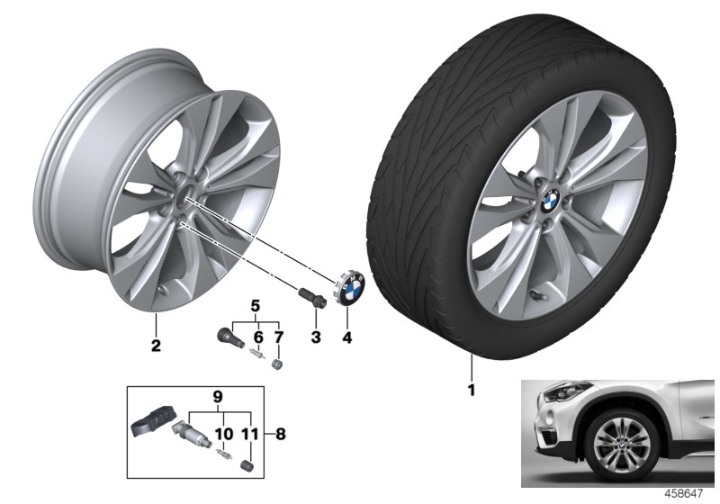 BMW LA wheel double spoke 567 - 18''