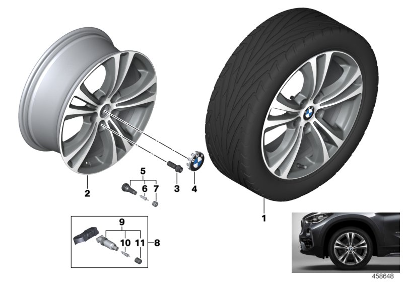 BMW LA wheel double spoke 568 - 18''