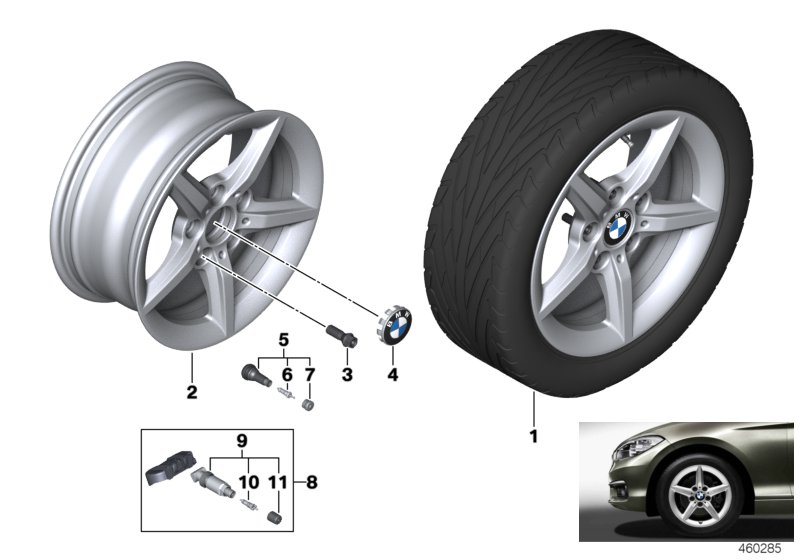 BMW LM wheel star spoke 654 - 16"