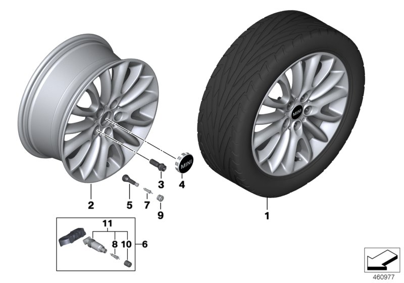MINI LA wheel net spoke 519 - 17"