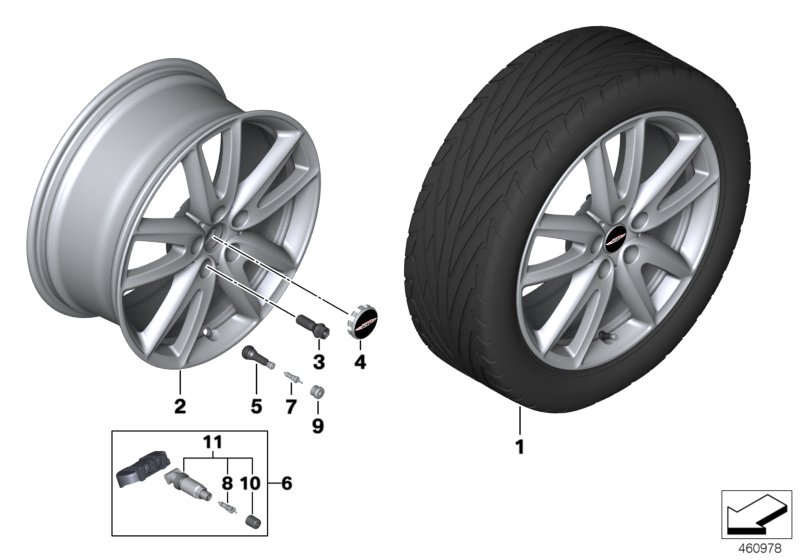 MINI LA wheel JCW grip spoke 520 - 18"
