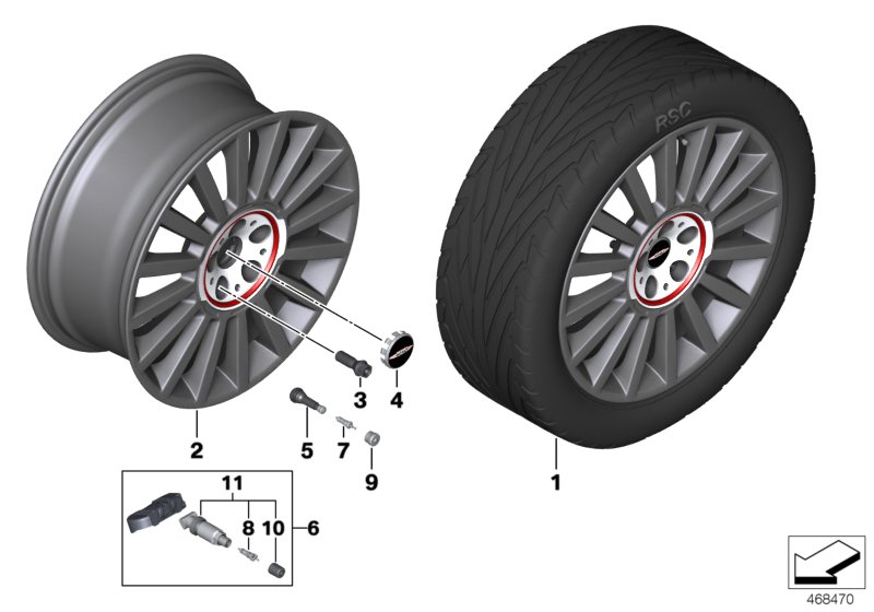 MINI LM wheel JCW Rallye spoke 536 - 19"