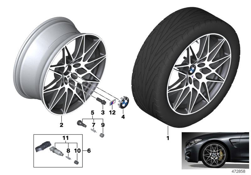 BMW LA wheel, star spoke 666M - 20"