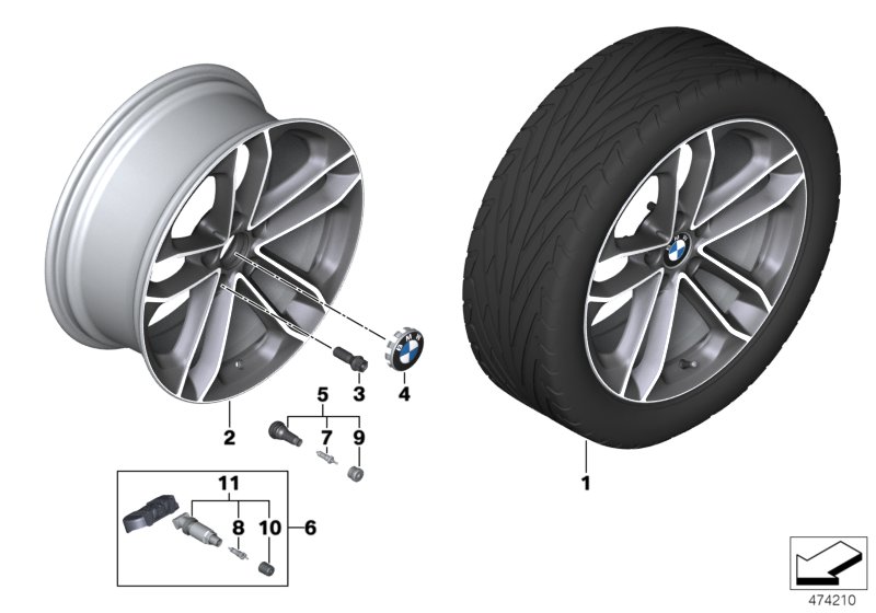 BMW LA wheel double spoke 673 - 19"