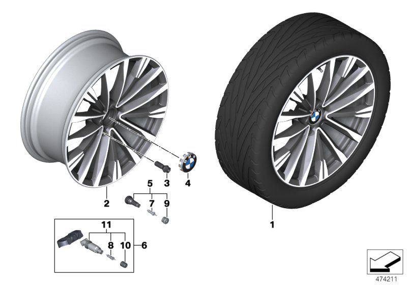 BMW LA wheel double spoke 674 - 19"