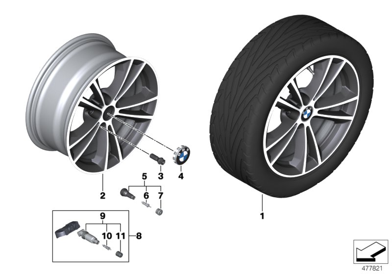 BMW LA wheel V-spoke 631 - 17"