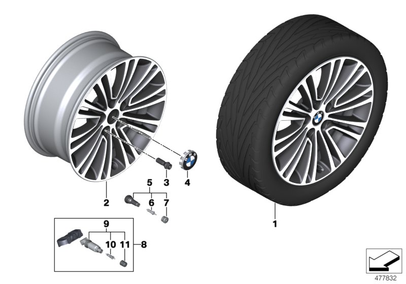 BMW LA wheel double spoke 634 - 18"