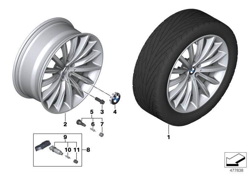 BMW LA wheel multi spoke 633 - 19"