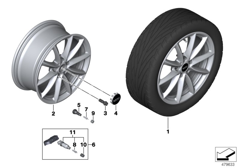 MINI LA wheel Light Spoke 683 - 17"