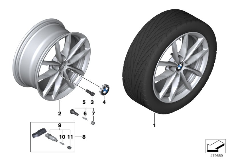 BMW LA wheel V-spoke 541 - 16"