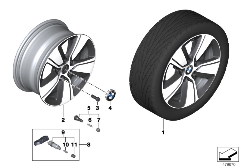 BMW LA wheel star spoke 544 - 16"