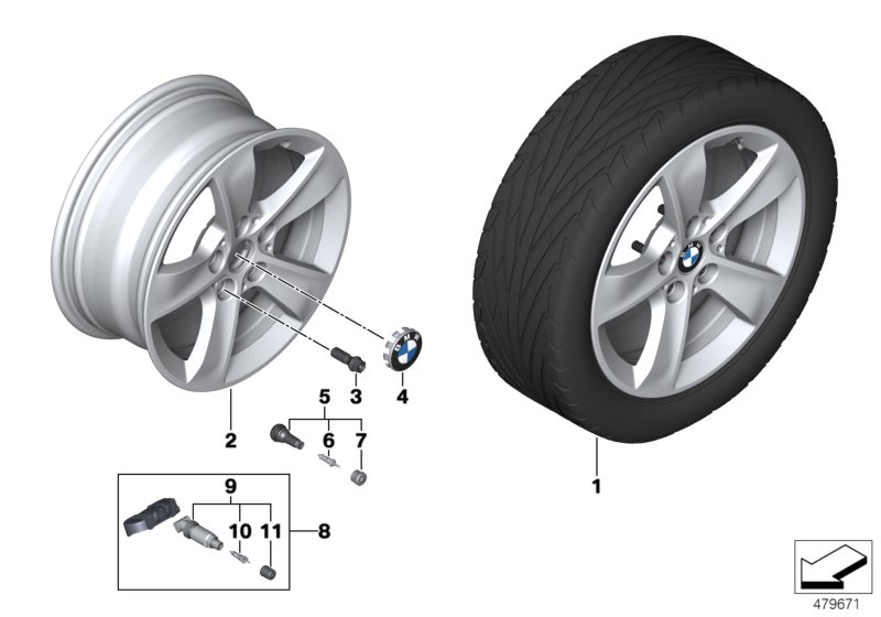 BMW LA wheel star spoke 545 - 16"