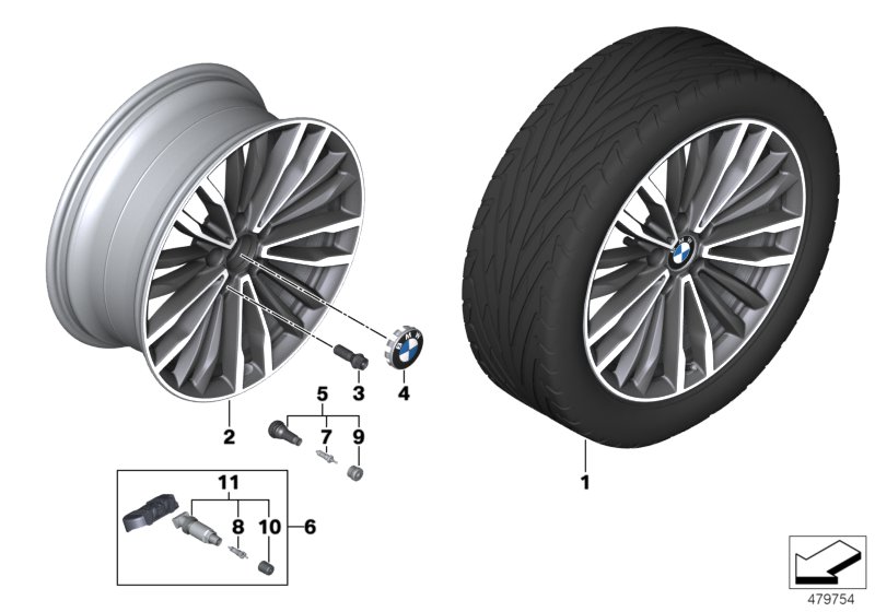 BMW LA wheel multi spoke 708 - 19"