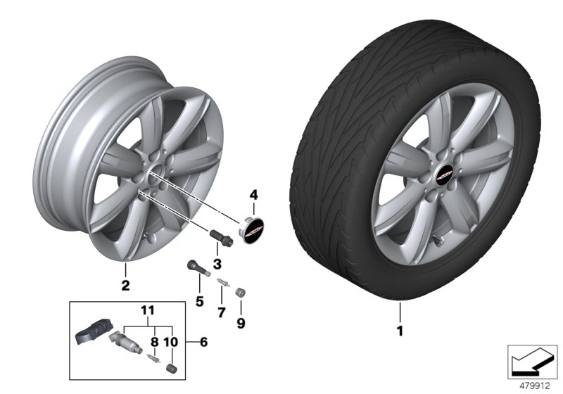 MINI LM Rad JCW Star Spoke 539 - 17"
