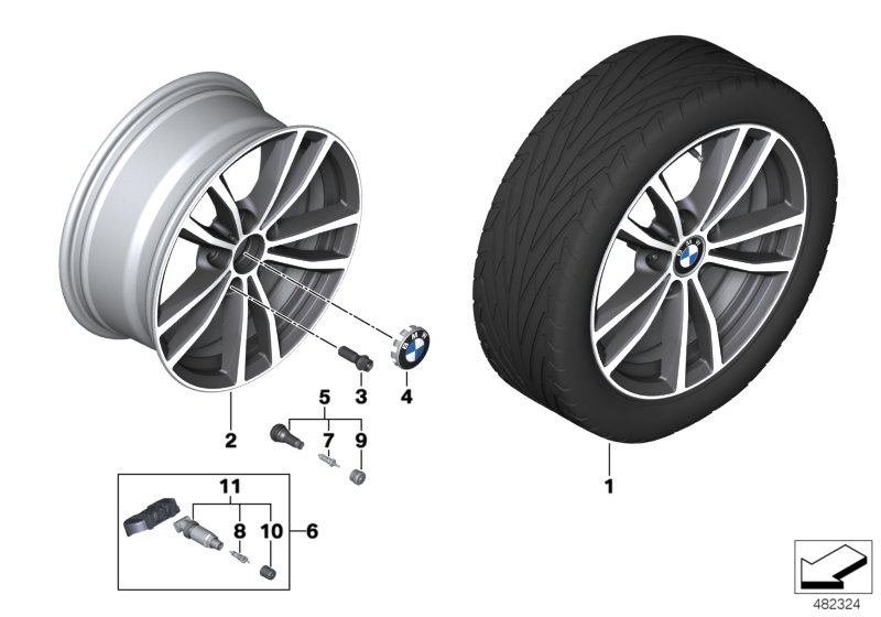 BMW LA wheel double spoke 725 - 17"