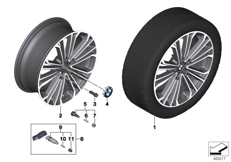 BMW LM Rad Doppelspeiche 696 - 19"