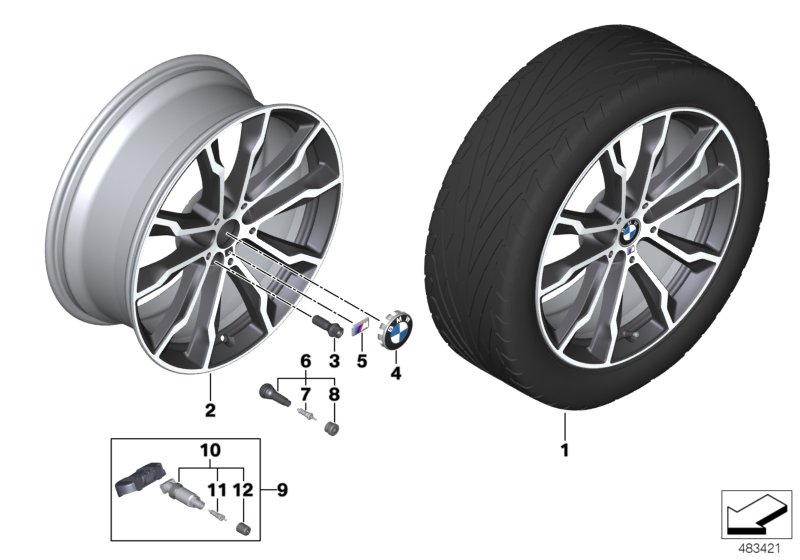 BMW LM Rad Doppelspeiche 699M - 20"