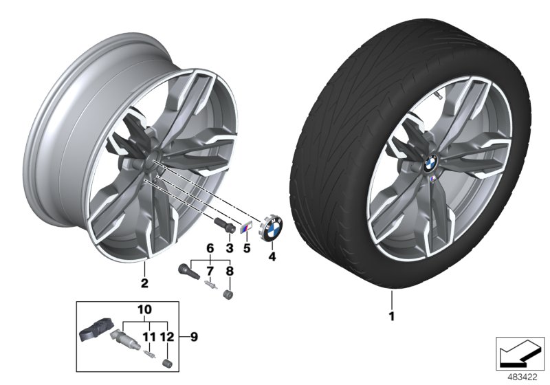 BMW LM Rad Doppelspeiche 718M - 21"