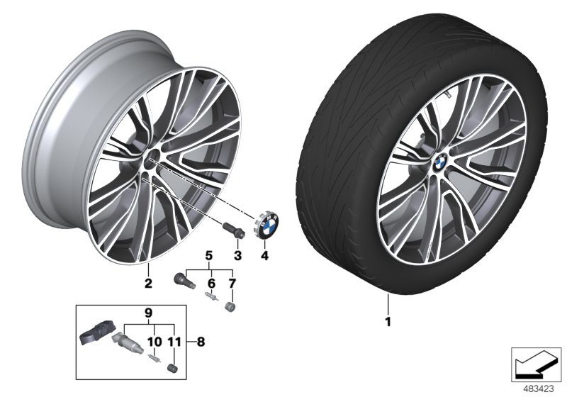 BMW LM Rad V-Speiche 726I - 21"