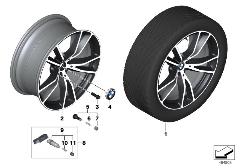 BMW light alloy wheel V-spoke 686 - 20"