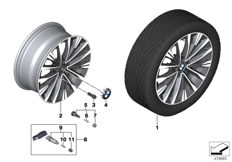 BMW LA wheel multi spoke 547 - 17"