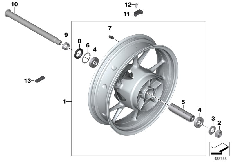 Cast rim, rear