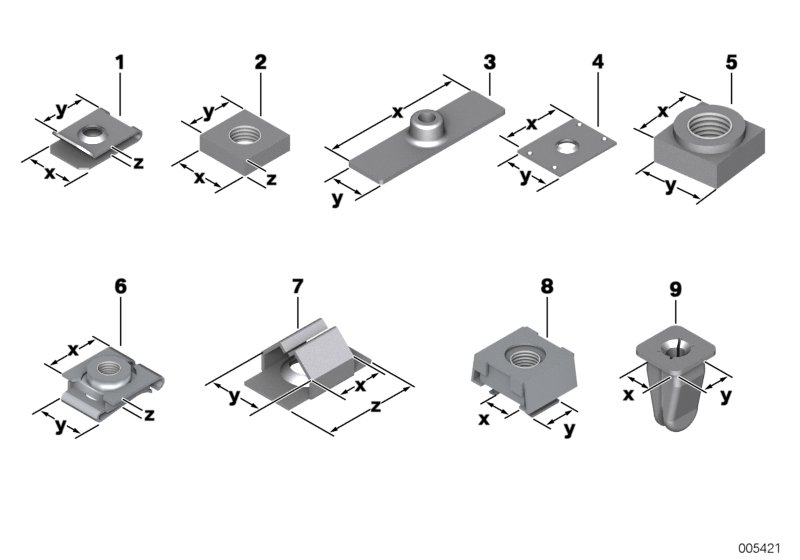 Mechanical connection elements
