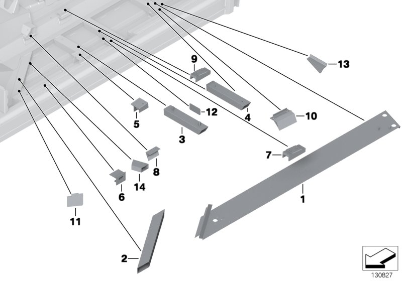 Rear floor parts