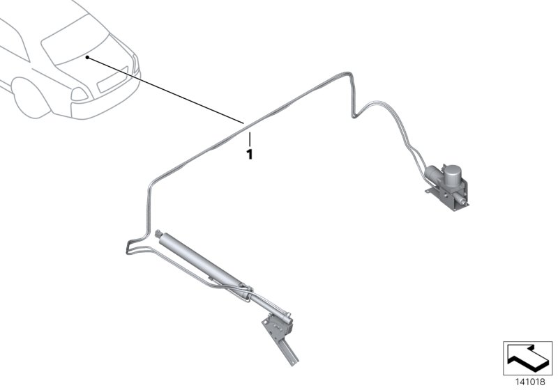 Trunk lid hydraulic parts