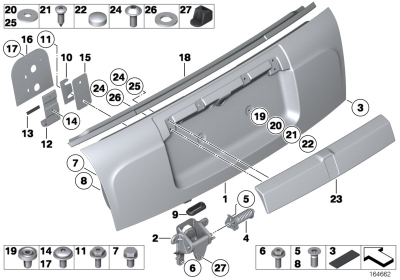 Trunk lid, bottom