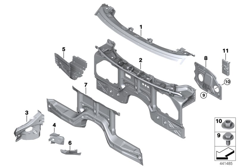 Splash wall parts