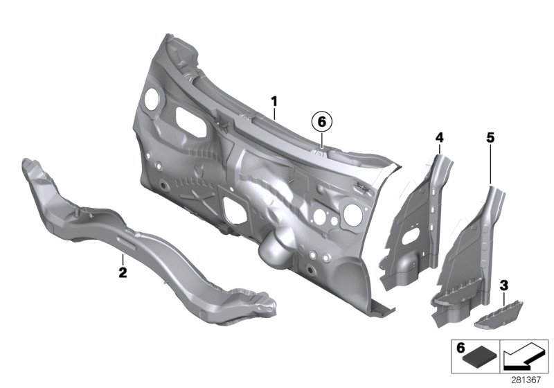 Splash wall parts