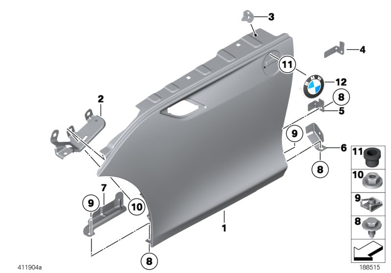 Side panel, front