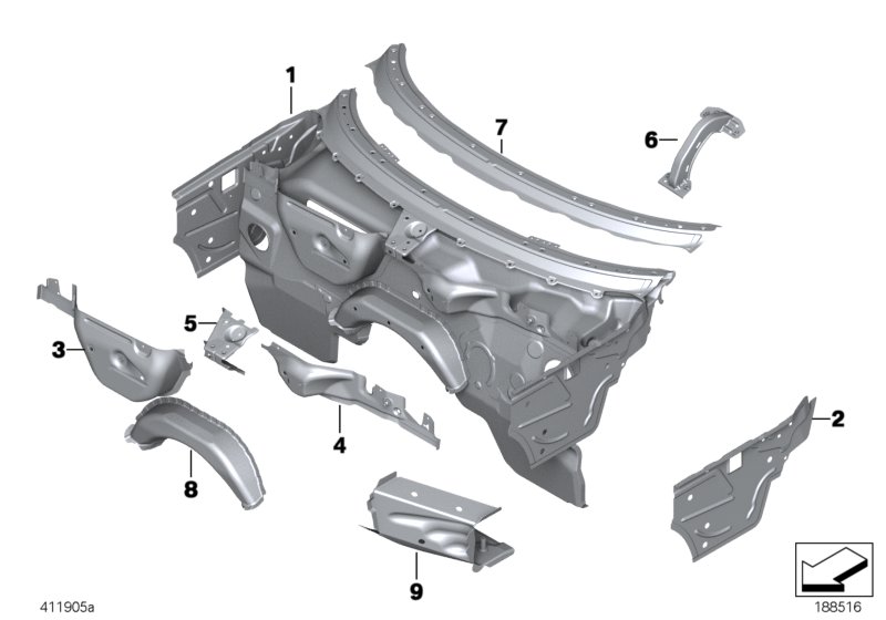 Splash wall parts