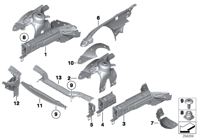 Wheelhouse/engine support